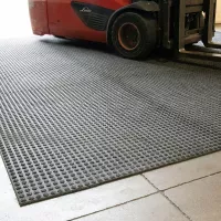 Černá textilní extra odolná vstupní rohož pro vysokozdvižné vozíky FLOMA Lift Truck - délka 115 cm, šířka 180 cm, výška 1 cm