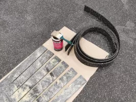 Černo-šedá gumová podlahová deska (role) FLOMA FitFlo SM1050 - délka 10 m, šířka 125 cm, výška 0,6 cm