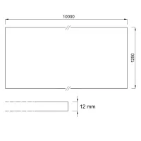 Černo-šedá gumová podlahová deska (role) FLOMA FitFlo SM1050 - délka 10 m, šířka 125 cm, výška 1,2 cm