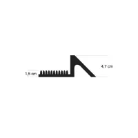 Gumová dezinfekční rohož (vana) na boty, obuv, podrážky FLOMA SD30 - délka 81 cm, šířka 98 cm, výška 4,7 cm