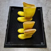 Gumová dezinfekční rohož (vana) na boty, obuv, podrážky FLOMA SD30 - délka 81 cm, šířka 98 cm, výška 4,7 cm