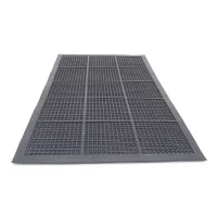 Černá gumová protiúnavová rohož FLOMA Bubble - délka 150 cm, šířka 90 cm, výška 2,2 cm