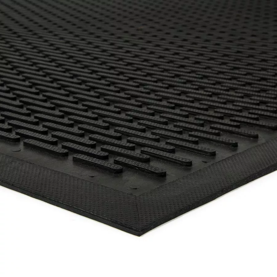 Gumová protiúnavová protiskluzová rohož FLOMA Scraper - délka 45 cm, šířka 75 cm, výška 0,6 cm