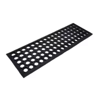 Gumová schodová rohož FLOMA HoneyStep - délka 25 cm, šířka 75 cm, výška 1,6 cm