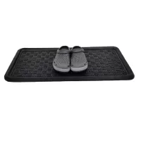 Gumový odkapávač na boty FLOMA Criss Cross - délka 40 cm, šířka 80 cm, výška 2,5 cm