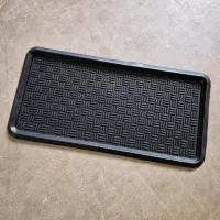 Gumový odkapávač na boty FLOMA Criss Cross - délka 40 cm, šířka 80 cm, výška 2,5 cm