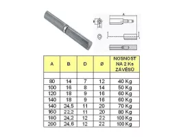Pant přivařovací pískovaný s ložiskem 140x16mm