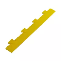 Žlutý plastový PVC nájezd "samec" pro dlažby Tenax (diamant) - délka 48 cm, šířka 7 cm, výška 0,8 cm