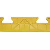 Žlutý plastový PVC nájezd "samice" pro dlažby Tenax (bubbles) - délka 48 cm, šířka 5,1 cm, výška 0,8 cm