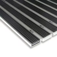 Gumová hliníková venkovní vstupní rohož FLOMA Alu Low (Bfl-S1) - délka 60 cm, šířka 90 cm, výška 1 cm