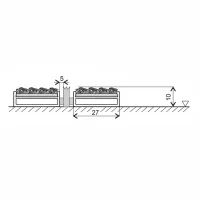 Gumová hliníková venkovní vstupní rohož FLOMA Alu Low (Bfl-S1) - délka 60 cm, šířka 90 cm, výška 1 cm