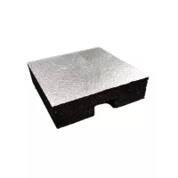 Gumová podložka pod konstrukci fotovoltaické elektrárny FLOMA UniPad - délka 26 cm, šířka 26 cm, výška 7 cm