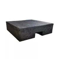 Gumová podložka s ALU fólií pod konstrukci FVE na PVC střechu FLOMA UniPad ALU - délka 26 cm, šířka 26 cm, výška 7 cm