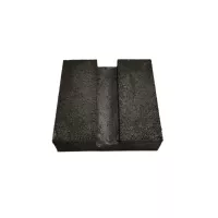 Gumová podložka s ALU fólií pod konstrukci FVE na PVC střechu FLOMA UniPad ALU - délka 26 cm, šířka 26 cm, výška 7 cm