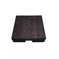 Gumová podložka s ALU fólií pod konstrukci FVE na PVC střechu FLOMA UniPad ALU - délka 26 cm, šířka 26 cm, výška 7 cm