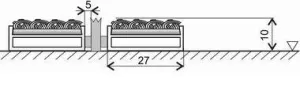 Textilní hliníková kartáčová vstupní rohož FLOMA Alu Low Extra (Bfl-S1) - délka 100 cm, šířka 100 cm, výška 1 cm