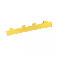 Žlutý plastový PVC nájezd "samec" pro dlažby Tenax (checker) - délka 48 cm, šířka 7 cm, výška 0,8 cm