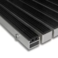 Gumová hliníková venkovní vstupní rohož FLOMA Alu Standard (Bfl-S1) - délka 100 cm, šířka 150 cm, výška 2,7 cm