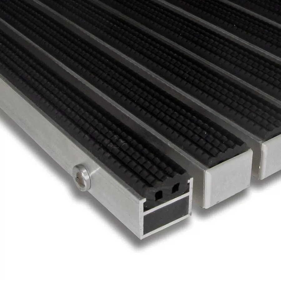 Gumová hliníková venkovní vstupní rohož FLOMA Alu Standard (Bfl-S1) - délka 100 cm, šířka 150 cm, výška 2,7 cm