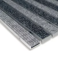 Hliníková textilní vstupní rohož FLOMA Alu Low (Bfl-S1) - délka 60 cm, šířka 90 cm, výška 1 cm