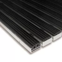 Gumová hliníková venkovní vstupní rohož FLOMA Alu Standard (Bfl-S1) - délka 60 cm, šířka 90 cm, výška 1,7 cm