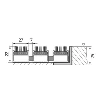 Černá hliníková kartáčová venkovní vstupní rohož FLOMA Alu Super (Cfl-S2) - délka 80 cm, šířka 120 cm, výška 2,2 cm