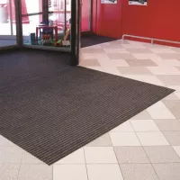 Hliníková textilní kartáčová vstupní rohož FLOMA Alu Extra - délka 100 cm, šířka 100 cm, výška 2,7 cm