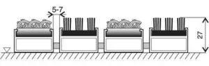 Textilní hliníková kartáčová vstupní rohož FLOMA Alu Extra (Cfl-S2) - délka 80 cm, šířka 120 cm, výška 2,7 cm