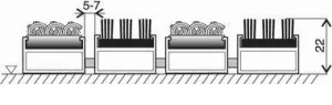 Textilní hliníková kartáčová vstupní rohož FLOMA Alu Extra (Cfl-S2) - délka 80 cm, šířka 120 cm, výška 2,2 cm