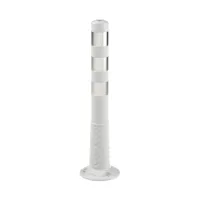 Bílý plastový (PE) samonarovnávací reflexní sloupek FLOMA - 20 x 75 cm