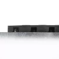 Černá gumová náběhová hrana "samice" pro rohože Premium Fatigue - délka 50 cm, šířka 15 cm, výška 2,4 cm