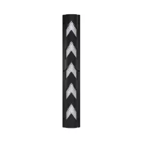 Černá plastová (PVC) ochrana rohů zdí a stěn FLOMA CP59 - délka 90 cm, šířka 14 cm, tloušťka 9 cm