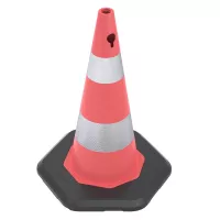 Černá plastová (PVC) zátěžová základna pro dopravní kužely FLOMA CW87 - 1,7 kg - průměr 28 cm