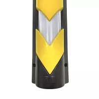 Černo-žlutá plastová (PVC) ochrana rohů zdí a stěn FLOMA CP31 - délka 90 cm, šířka 14 cm, tloušťka 9 cm