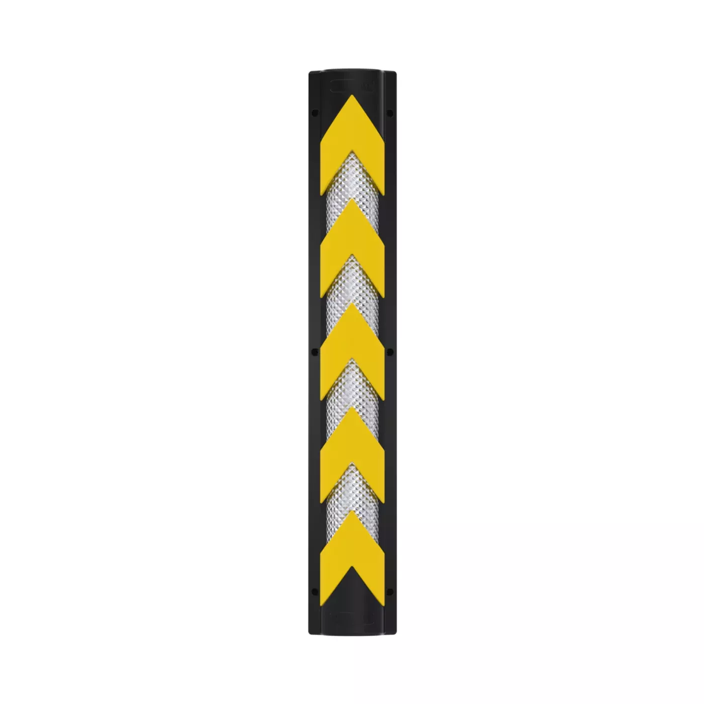 Černo-žlutá plastová (PVC) ochrana rohů zdí a stěn FLOMA CP31 - délka 90 cm, šířka 14 cm, tloušťka 9 cm