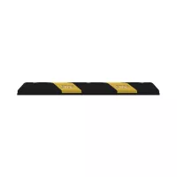 Černo-žlutý plastový (PPC) reflexní parkovací doraz FLOMA PS91 - délka 110 cm, šířka 15 cm, výška 10 cm