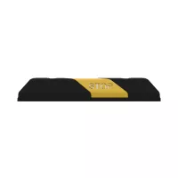 Černo-žlutý plastový (PPC) reflexní parkovací doraz FLOMA PS27 - délka 60 cm, šířka 15 cm, výška 10 cm