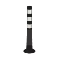 Černý plastový (PE) samonarovnávací reflexní sloupek FLOMA - 20 x 75 cm