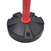 Červeno-bílý plastový (PPC) dopravní výstražný sloupek FLOMA WP63 - průměr 6,3 cm, výška 100 cm