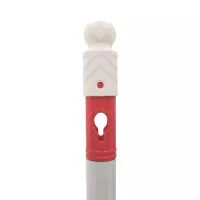 Červeno-bílý plastový (PPC) dopravní výstražný sloupek FLOMA WP63 - průměr 6,3 cm, výška 100 cm