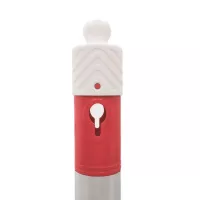 Červeno-bílý plastový (PVC) dopravní výstražný sloupek FLOMA WP55 - průměr 11 cm, výška 120 cm