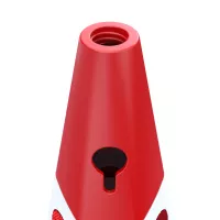 Červeno-bílý plastový (PVC) reflexní reklamní kužel FLOMA EC29 - 6 kg - průměr 36 cm, výška 65 cm