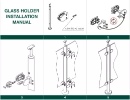 Držák skla KULATÝ 40x 50 m20 plochý