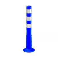 Modrý plastový (PE) samonarovnávací reflexní sloupek FLOMA - 20 x 75 cm
