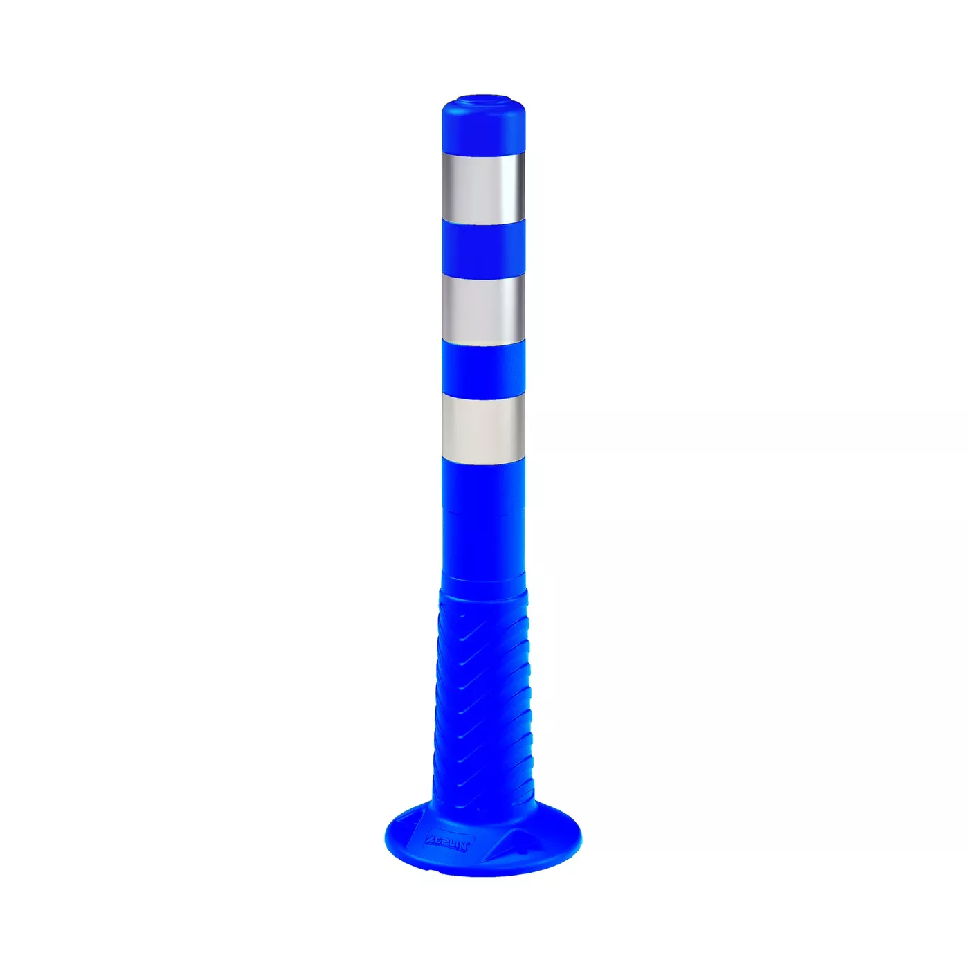 Modrý plastový (PE) samonarovnávací reflexní sloupek FLOMA BD77 - průměr 20 cm, výška 75 cm