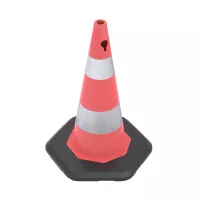 Oranžový plastový dopravní kužel s podstavcem (PE) - 4,35 kg - 38 x 75 cm