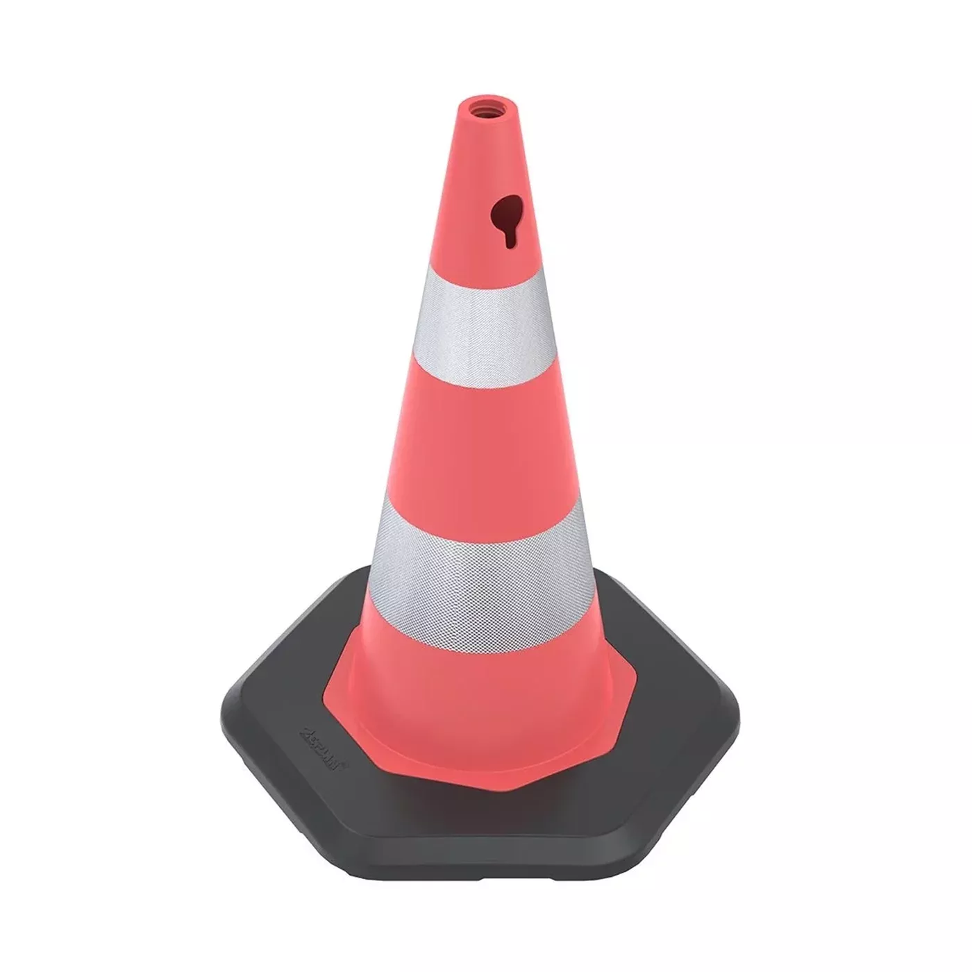 Oranžový (PE) plastový dopravní kužel s podstavcem FLOMA CE51 - 4,35 kg - průměr 38 cm, výška 75 cm