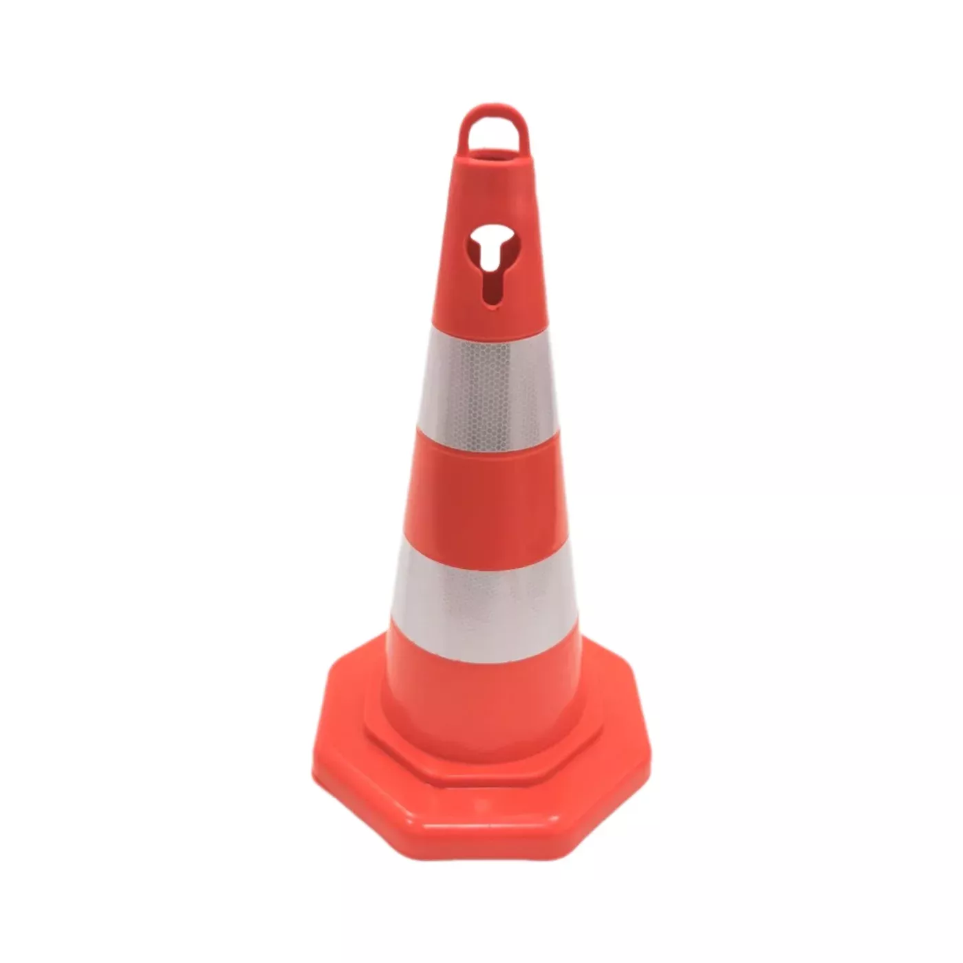 Oranžový plastový (PE) dopravní reflexní kužel FLOMA RC41 - 0,9 kg - průměr 28 cm, výška 50 cm