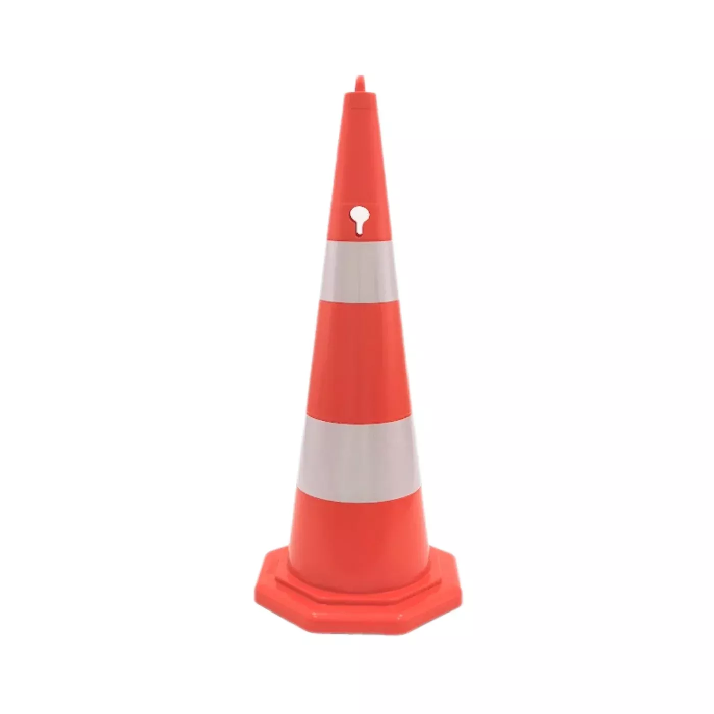 Oranžový plastový (PE) dopravní reflexní kužel FLOMA RC92 - 2,2 kg - průměr 38 cm, výška 90 cm