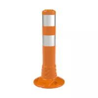 Oranžový plastový (PE) samonarovnávací reflexní sloupek FLOMA - 20 x 45 cm